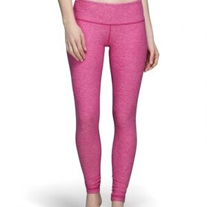 Lululemon Wunder Under Pant Heathered Jewelled Magenta Pink Leggings